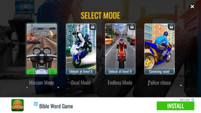 Traffic Bike Rush Driving City взлом screen 3